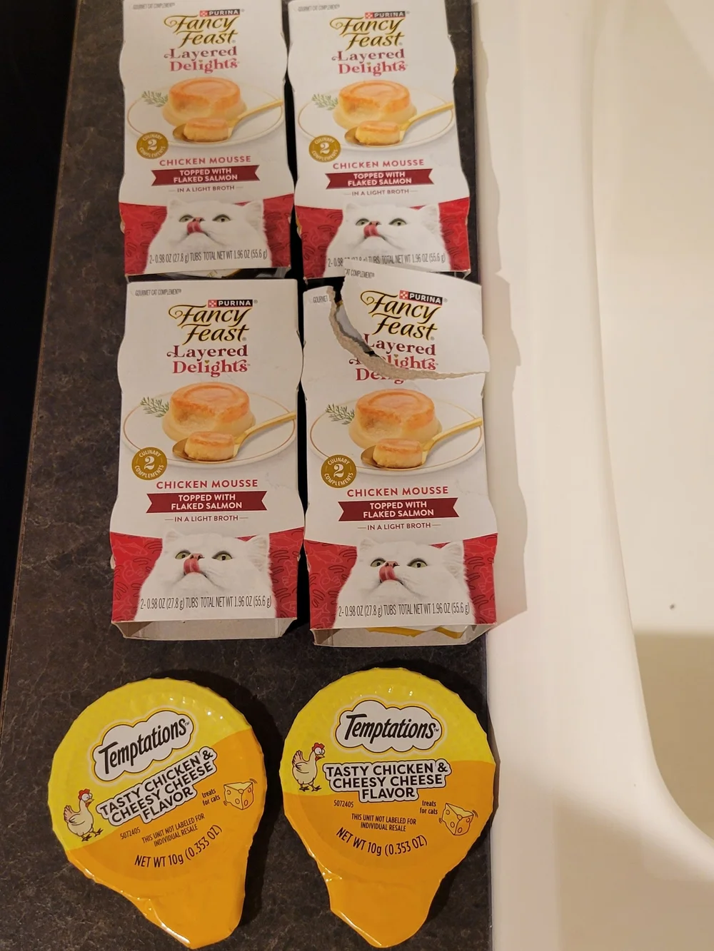 Purina Fancy Feast Layered Delights Chicken Mousse & Temptations Treats